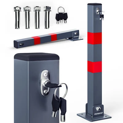 MONZANA Parkpfosten Klappbar Parkplatzsperre Absperrpfosten Parksicherung Sperre Pfosten