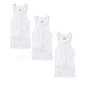 3 Pack Men Tank Top White Cotton Undershirt Ribbed A-Shirt S/Medium/Large/XL - Picture 1 of 3