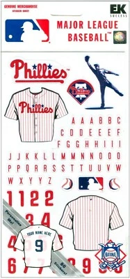 Philadelphia Phillies MLB Baseball Scrapbook Jersey Flat Sticker personalize - Image 1 of 2
