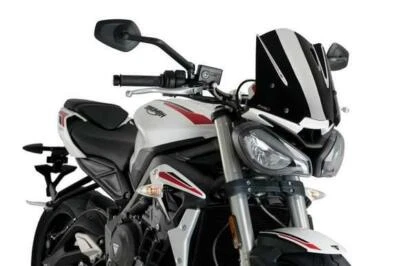 Pantalla Puig Sport Negra (Opaca) Triumph Street Triple 765 S/R/RS 20-22 Foto 1 de 4