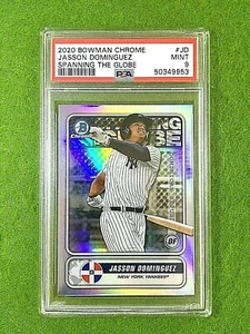 PSA 9 JASSON DOMINGUEZ BOWMAN CHROME PRIZM ROOKIE CARD YANKEES 2020 Topps - Picture 1 of 12