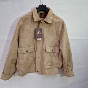 Coat By Emporio Fashion. Sample. light Brown Faux Suede/Faux Fur Lined. Size L - Picture 1 of 13