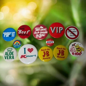 Pulsanti stazione radio d'epoca pubblicità grandi magazzini lotto di 12 - Foto 1 di 12