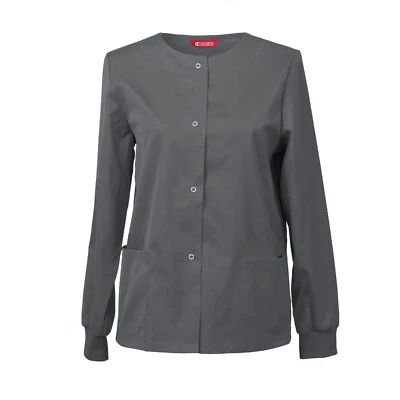 Womens Scrub Jacket Snap Front Warm-up Jacket - Image 1 of 3