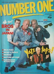NUMBER ONE MAGAZINE BROS YAZZ BREATHE BROTHER BEYOND MICA PARIS AUGUST 1988 - Picture 1 of 2