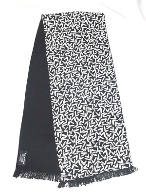 Vintage Sansrival Black/White Scarf Cravat Dapper Scooter Mod Goodwood Tootal - Image 1 of 4