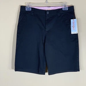 Cat & Jack Girls Black Khaki Shorts - Size 16 - Picture 1 of 5