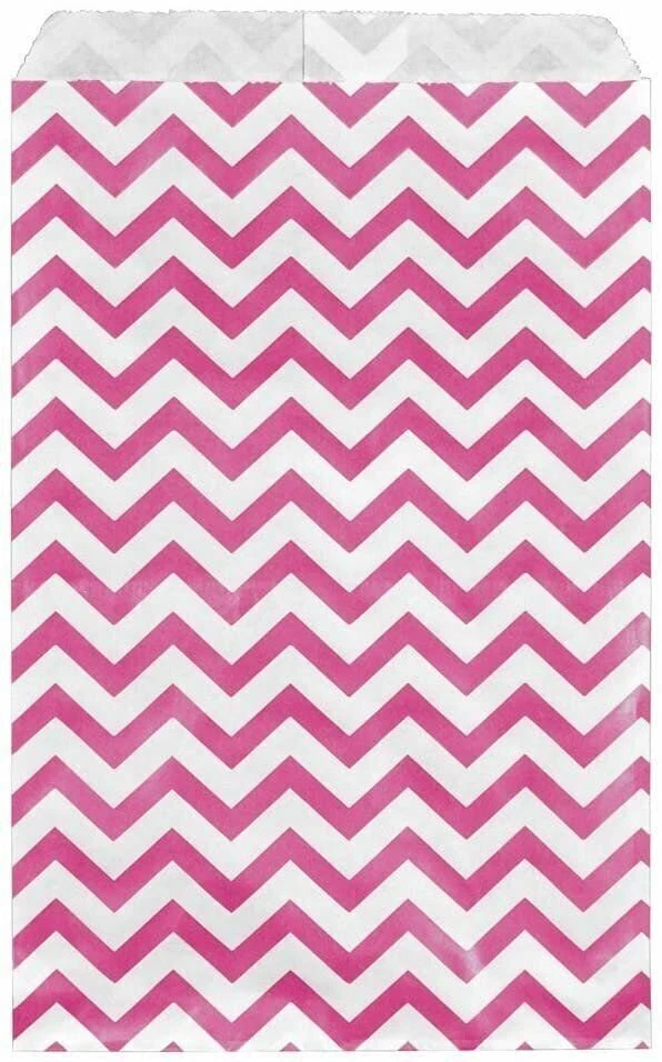 200 peças de sacolas de papel Chevron para presente compras várias cores e tamanhos disponíveis - Imagem 1 de 4