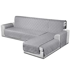  Waterproof Sectional Couch Covers L Shaped Sofa Covers Chaise X-Large Grey