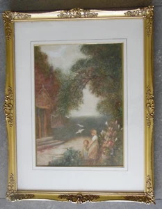 Retrato de la familia Frederick Hines Homestead Shakespeare's Country original antiguo - Imagen 1 de 7