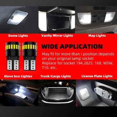 LED T10 168 158 W5W License Plate Lights White For Nissan Pathfinder 2000-2001 - image 1 of 4