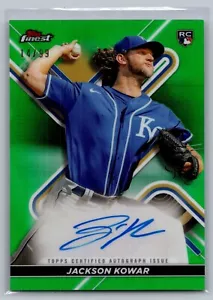 2022 Topps Finest #FA-JK Jackson Kowar /99 Green AUTO RC - Bild 1 von 2