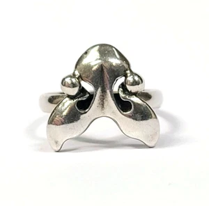 Vintage Sterling Silver Flower Orchid? Iris? Ring Size 8 - Picture 1 of 4