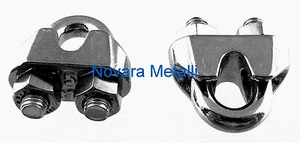 10 morsetti per funi 3mm inox A4 316 idoneo mare wire rope clips sujeta cables - Imagen 1 de 1