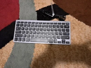 MACALLY  SLIMKEYCSG USB Keyboard For Mac or PC, Wired, Tested, Works - Picture 1 of 3