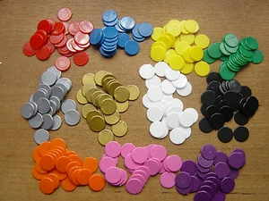 Counters, 20 mm diameter, Tiddlywinks / Board Games,Brand New, Various colours - Picture 1 of 6