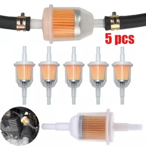 5PCS Motorbike Universal Fuel Filter Petrol Fits Pipe for Small Engine - Picture 1 of 10