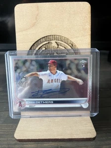 2022 Topps Chrome Reid Detmers - Rookie Auto #RA-RD Los Angeles Angels - Foto 1 di 2
