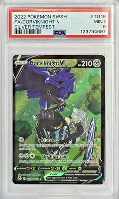 PSA 9 Corviknight V #TG18 FA - 2022 SWSH12 Silver Tempest TG18/TG30  - Image 1 of 2
