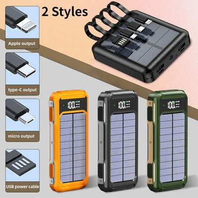2023 Super 10000mAh 4 Output Portable Charger Solar Power Bank for Cell Phone - Image 1 of 4