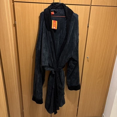 Herren Oder Damen Bademantel Größe 9XL In Grau Schwarz NEU - Bild 1 von 4