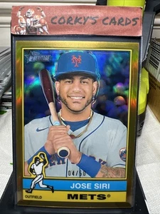 2025 Topps Heritage Jose Siri #460 refractor de oro/50 Mets - Imagen 1 de 2