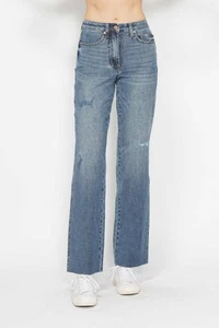 Judy Blue High Waist Tummy Control Straight Jeans Blau - Bild 1 von 51