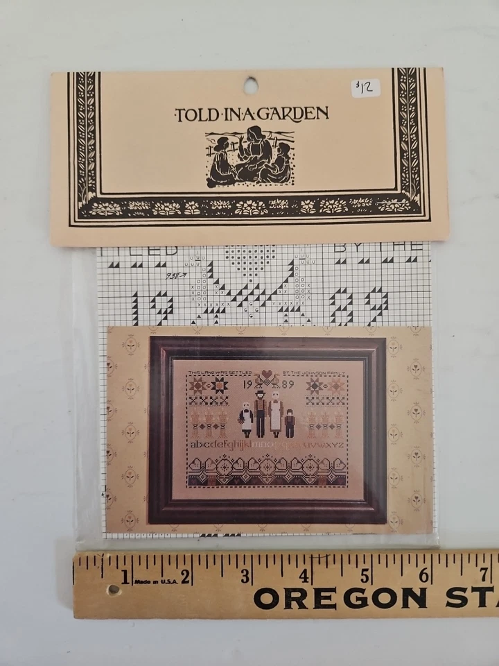 Told in a Garden SETTLERS SAMPLER Cross Stitch Pattern by Marilyn Leavitt Imblum - Image 1 of 3