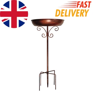 Bird Bath for Garden, 30In Metal Vintage Freestanding - Picture 1 of 7
