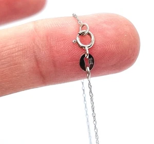 9 ct White Gold Chain Prince of Wales Necklace Jewellery - 16inch - 0.8mm - Picture 1 of 15