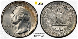 1937-S Washington Quarter PCGS MS67 - Picture 1 of 4
