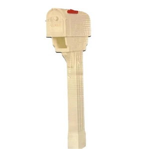 Mailbox Post Kit All In One Durable White With Newspaper Port {JJ} - Picture 1 of 9