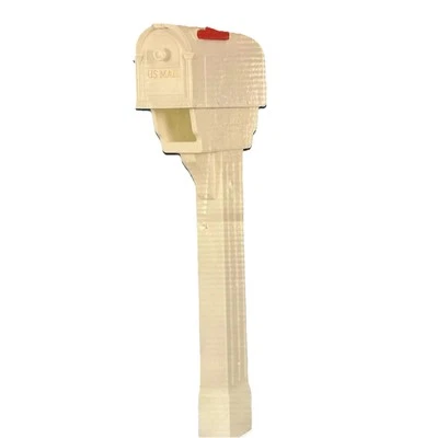 Mailbox Post Kit All In One Durable  White With Newspaper Port {JJ} - Image 1 of 4