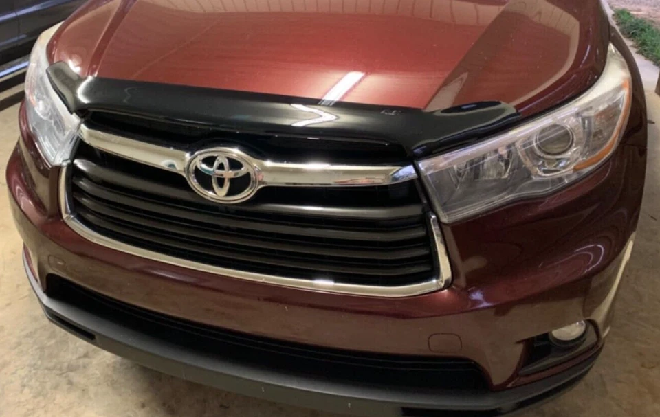 Protector de capó CarFlector deflector protector contra insectos para Toyota Highlander 2014-2019 Foto 1 de 4