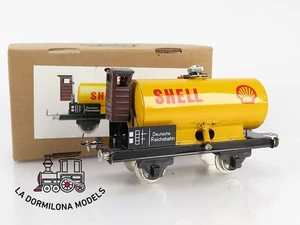 D80 JUGUETE DE HOJALATA - HERMANOS PAYA - VAGON CISTERNA SHELL - Reproduccion - Picture 1 of 6