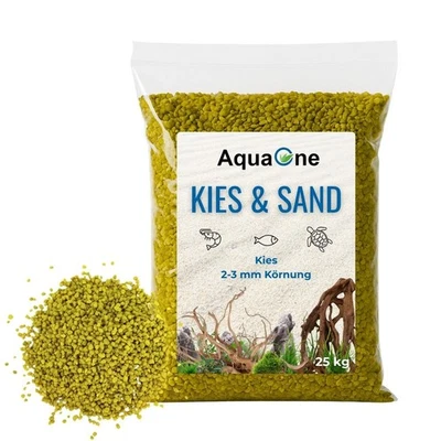 25 Kg gelben Quarzkies "Premium Qualität" 2-3 mm Bodengrund Aquarium Kies Sand - Bild 1 von 4
