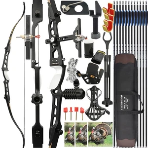 Archery Recurve Bow 66"68"70"Takedown 14-40lbs Alloy Riser Target Hunting Shoot - Picture 1 of 28
