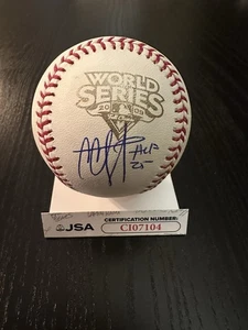 CC Sabathia Signed 09 World Series Baseball  NY Yankees W/ “HOF 25” JSA Auth - Picture 1 of 3