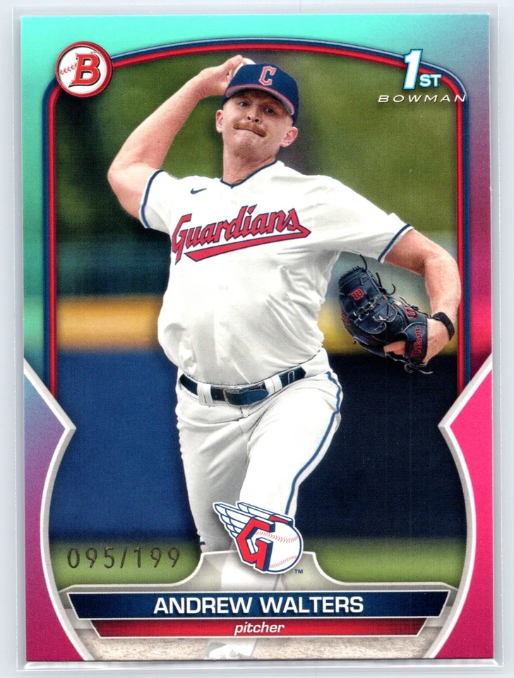 2023 Bowman Draft Aqua & Pink Gradient /199 Andrew Walters #BD-184 - Image 1 of 3