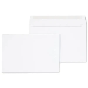 Sobres de folleto de apertura lateral con solapa engomada grapas 6" x 9" blanco tejido 250/BX - Imagen 1 de 4