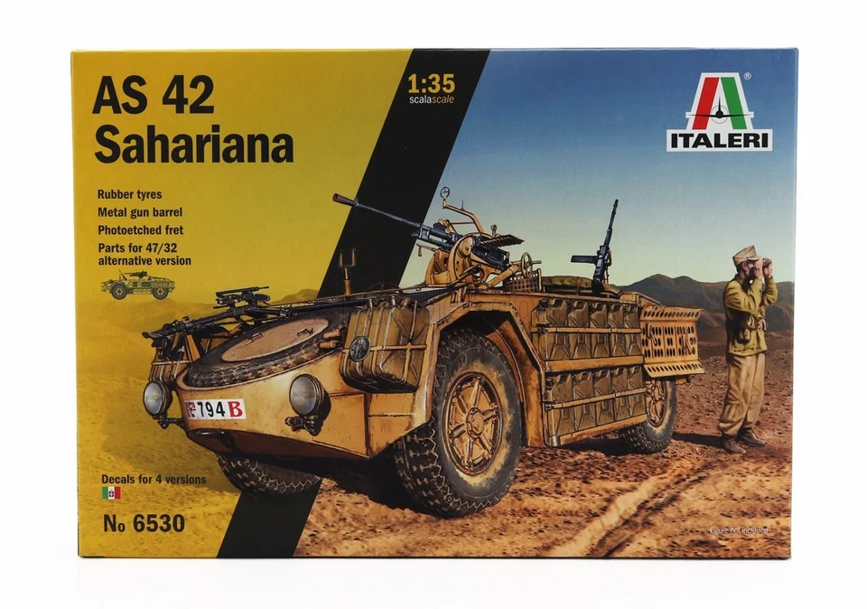 1/35 ITALERI - FIAT - SAHARIANA AS42 CAMIONETTA TANK MILITARY ITALY 1942 IT6530 - Immagine 1 di 1