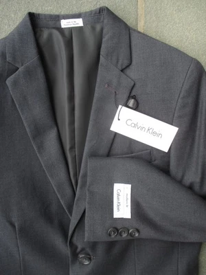 CALVIN KLEIN Niño BLAZER CARBÓN Abrigo Deportivo Sencillo Pecho ESCUELA Formal 12 NUEVO Foto 1 de 4