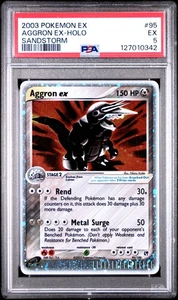 PSA 5 Aggron Ex-Holo #95 2003 Pokemon Ex Sandstorm 127010342 - Picture 1 of 2