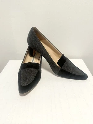 Tacones Manolo Blahnik | Zapatos de salón de lana Manolo Blahnik vintage talla 38,5 Foto 1 de 4