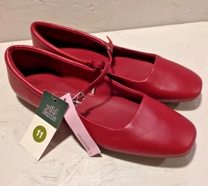 NEU Wild Fable rote Mary Jane Ballerinas Größe 11 bequem Memory Foam - Bild 1 von 5
