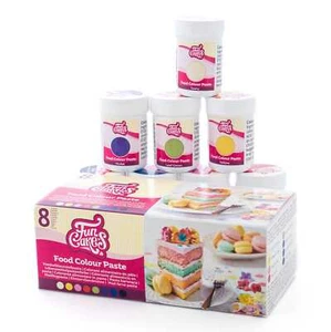 Funcakes Pastefarben Set 8x 30g Lebensmittelfarbe Paste Fondant Gelfarben Icing - Bild 1 von 7