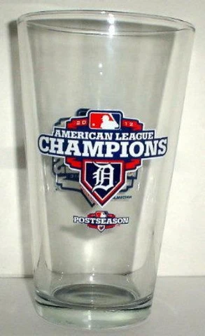 DETROIT TIGERS 2012 AL CHAMPS WORLD SERIES PINT GLASS Cover