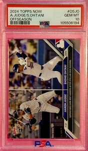 2024 Topps Now Offseason OS-JO Aaron Judge / Shohei Ohtani PSA 10 - Picture 1 of 10