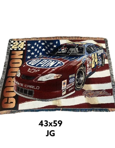 Jeff Gordon DuPont Tapestry NASCAR #24 Throw Blanket Northwest Company Made USA Cover