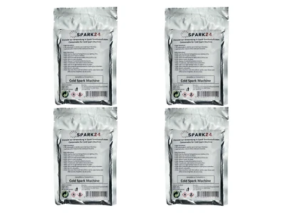 4 Pack 4x Granules for Cold Spark Machine Large Powder Sparkular Titanium - Image 1 of 3